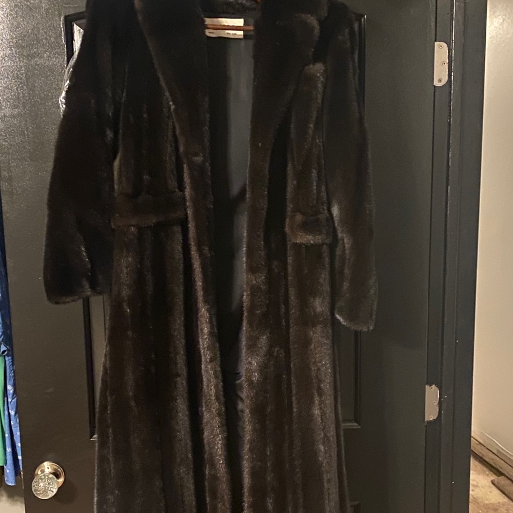 Vintage Guy Laroche full length ranch mink coat